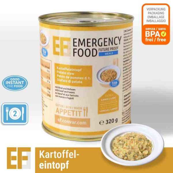 EF Meals Deftiger Kartoffeltopf mit Rind und Bohnen (320g)