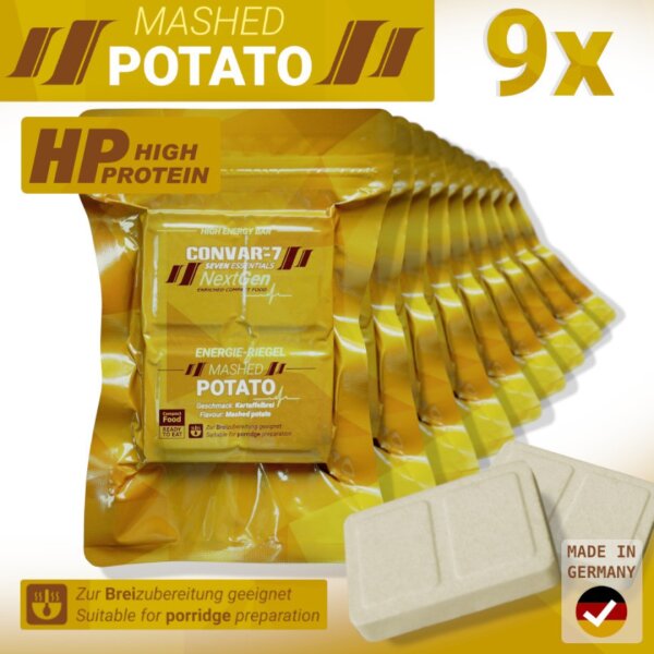 9 x CONVAR-7 NextGen Energy Bar - Mashed Potato (120g)